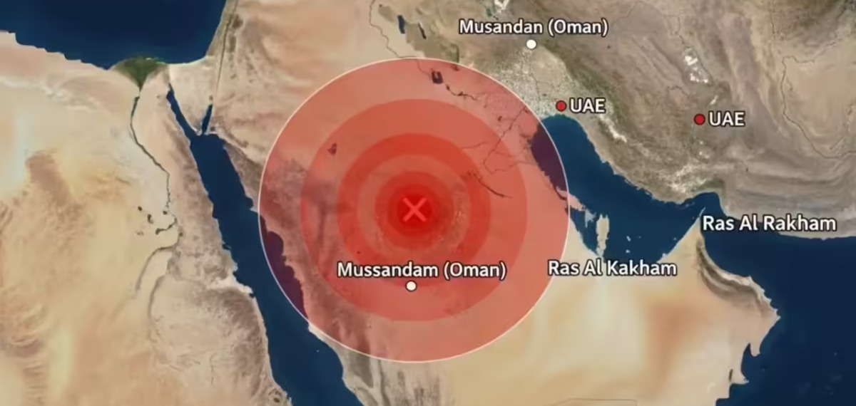 ഒമാനിലെ മുസന്ദത്തിൽ നേരിയ ഭൂചലനം; നാശനഷ്ടങ്ങളില്ല