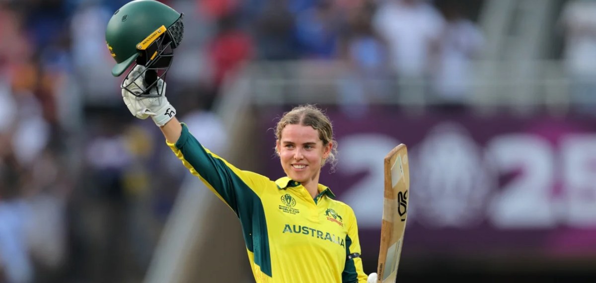 ചരിത്രം കുറിച്ച് ഫീബി ലിച്ച്ഫീൽഡ്; വനിതാ ഏകദിന ലോകകപ്പ് നോക്കൗട്ട് മത്സരങ്ങളിലെ വേഗതയേറിയ സെഞ്ച്വറി