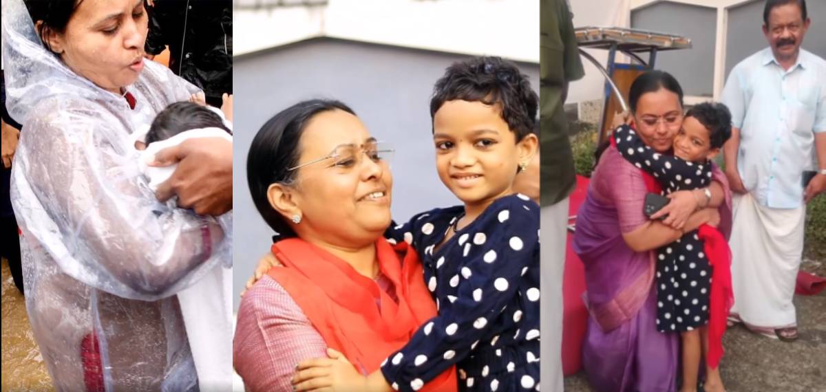 മഹാപ്രളയത്തിൽ കൈകളിലെത്തിയ കൈക്കുഞ്ഞ്, മിത്രയെ വീണ്ടും ചേർത്തണച്ച് മന്ത്രി വീണാ ജോർജ്