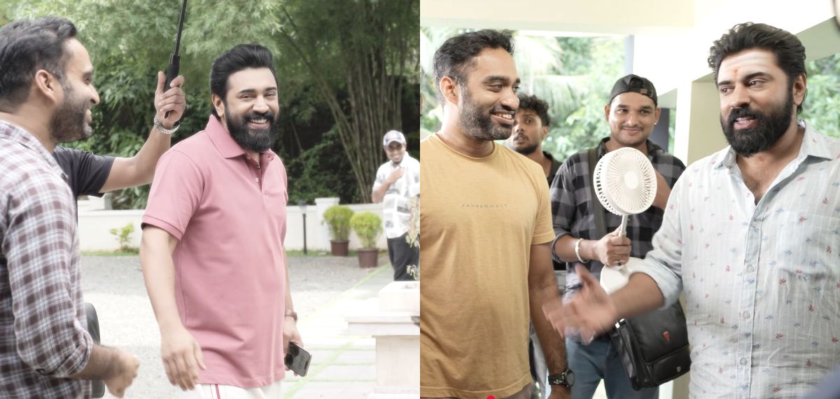 എന്തൊരു ക്യൂട്ട് ചിരിയാണ് നിവിന്റേത്!, ഫുൾ പോസിറ്റീവ് വൈബ്‌സ്; ചിരിപ്പിച്ച് 'സർവ്വം മായ' BTS വീഡിയോ