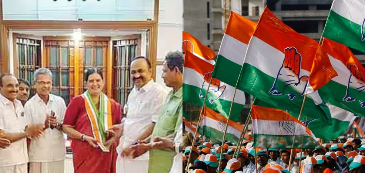 ഏഴിക്കരയിൽ സിപിഐഎം വനിതാ നേതാവ് കോണ്ഗ്രസിൽ ചേർന്നു; സ്വീകരിച്ച് പ്രതിപക്ഷ നേതാവ്