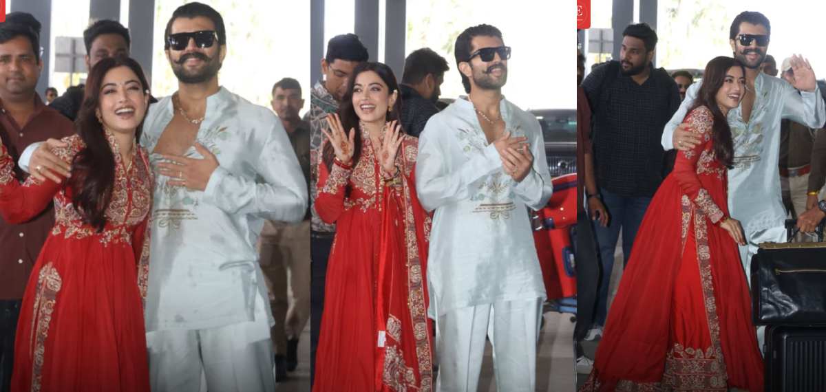 കല്ല്യാണപ്പിറ്റേന്ന്; വൈറലായി 'വിരോഷ്' ദമ്പതികളുടെ എയര്പോര്ട്ട് ലുക്ക്