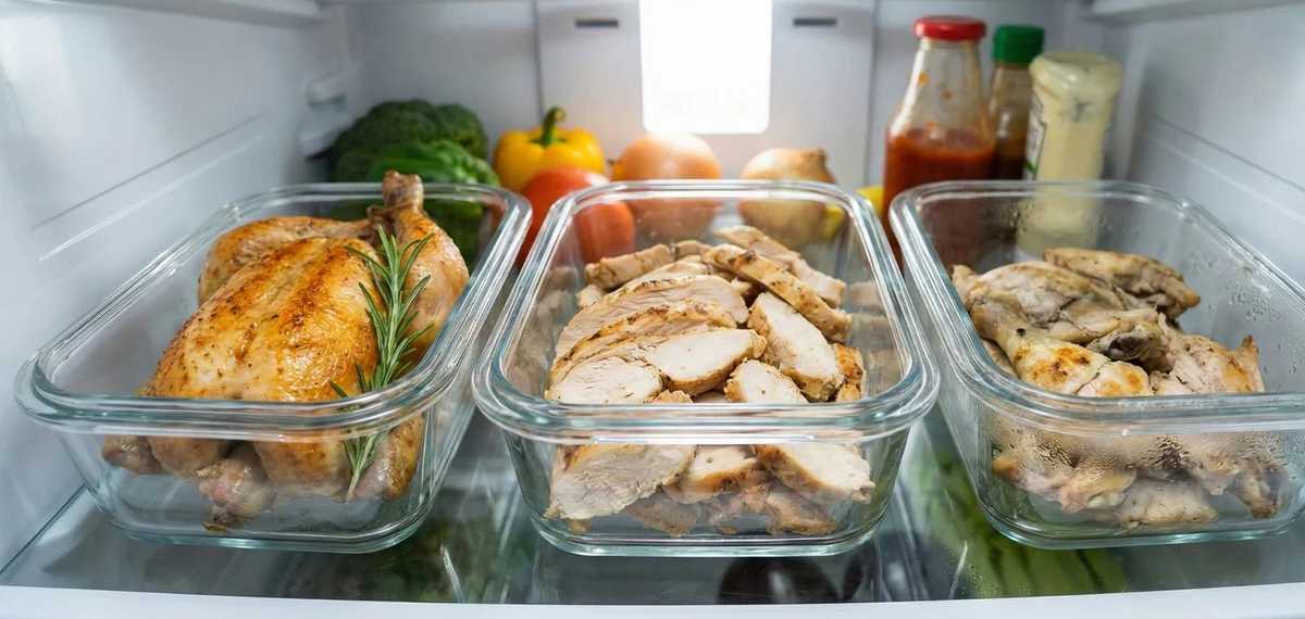 cooked chiken in fridge