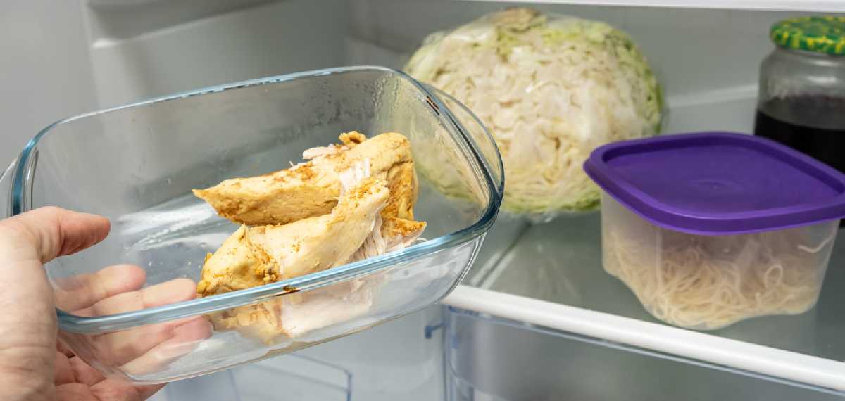 cooked chiken in fridge
