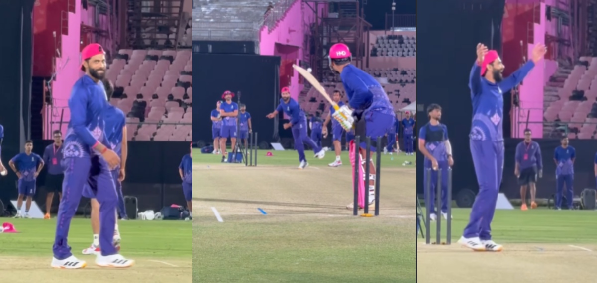 'ജഡേജയൊക്കെ എന്ത്?' രാജസ്ഥാൻ നെറ്റ്സിൽ വൈഭവിന്റെ തൂക്കിയടി - വീഡിയോ പുറത്ത്