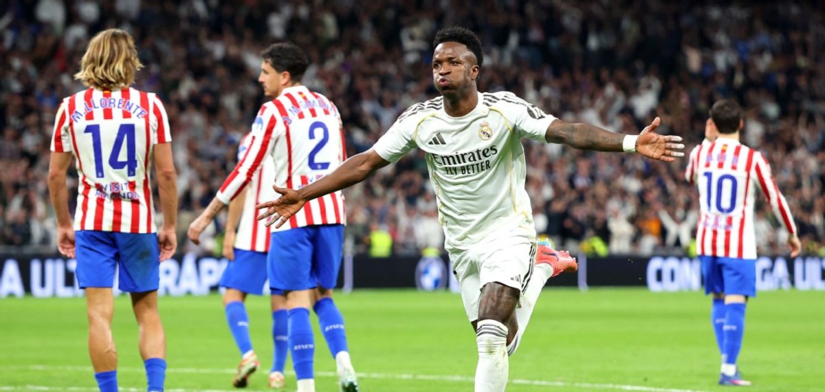 ബെർണബ്യൂവില്‍ 'വിനിയാട്ടം'! മാഡ്രിഡ് ഡെർബിയില്‍ അത്‌ലറ്റികോയെ വീഴ്ത്തി റയല്‍ മാഡ്രിഡ്