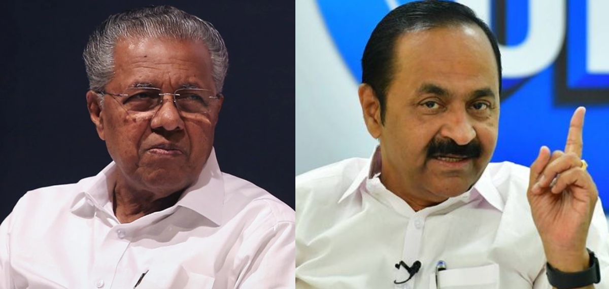 RSSമായി ചേർന്ന് മത്സരിച്ചത് പിണറായി എന്ന് സതീശൻ; മുഖ്യമന്ത്രിയുടെ 'ഡീൽ' ആരോപണത്തിൽ മറുപടിയില്ല