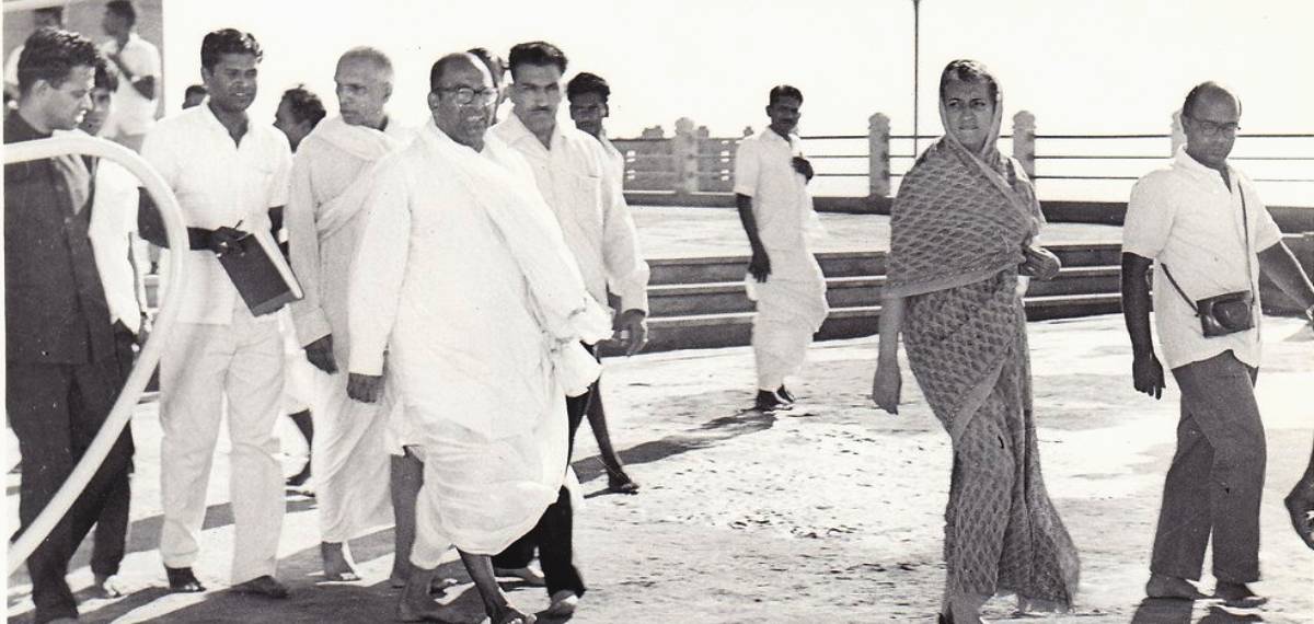 Smt. Indira Gandhi had unveiled Vivekanand Rock Memorial in 1977 on the invitation of senior RSS functionary Eknath Ranade, the architect of the memorial.