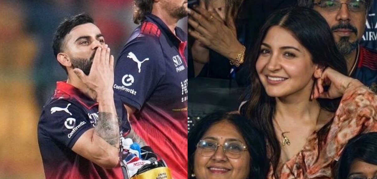 അതിമനോഹരം ഈ പ്രണയം! അനുഷ്കയ്ക്ക് ഫ്ലൈയിങ് കിസ് നല്കി കോഹ്ലി, വീണ്ടും ആഘോഷമായി 'വിരുഷ്ക'