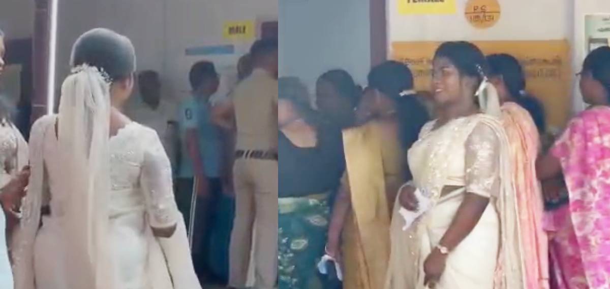 ആദ്യം വോട്ട്, പിന്നെ കല്യാണം! വിവാഹവേഷത്തില്‍ വോട്ട് ചെയ്ത് വധു