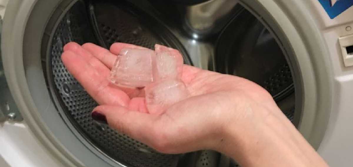 ice cubs  in washing machine dryer