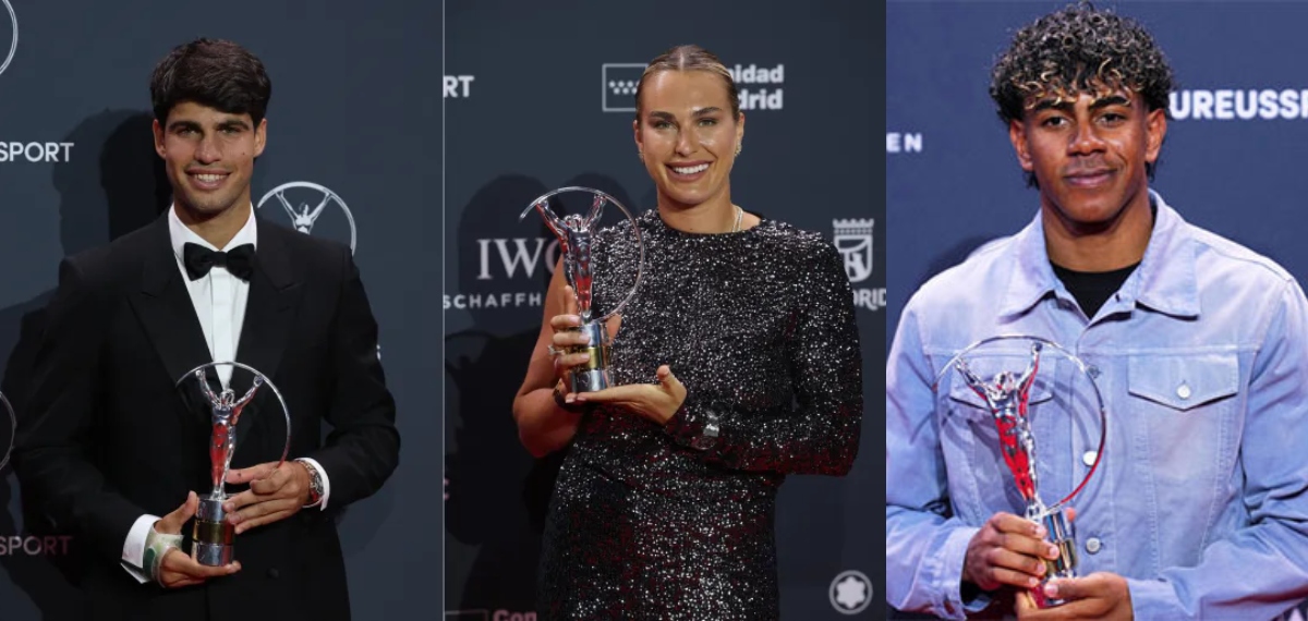 കാര്‍ലോസ് അല്‍ക്കരാസിനും ആര്യാന സബലേങ്കയ്ക്കും ലോറസ് പുരസ്‌കാരം