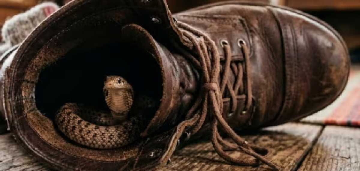 snake in shoes