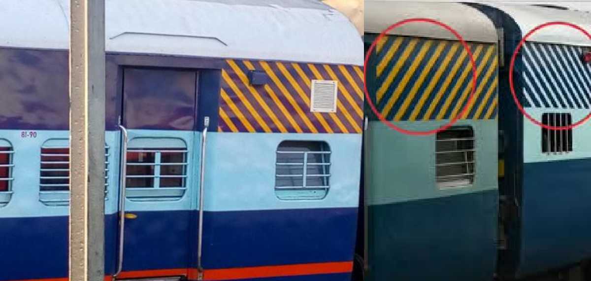 Each colored stripe on the train's carriages has a different meaning