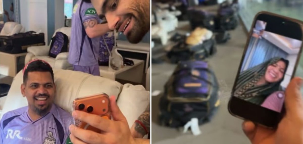 'ഭയ്യ നഹി, കാൾ മീ ബ്രദർ'; റിങ്കുവിന്റെ  കുടുംബവുമായുള്ള നരൈയ്നിന്‍റെ വീഡിയോ കാൾ വൈറൽ; WATCH VIDEO