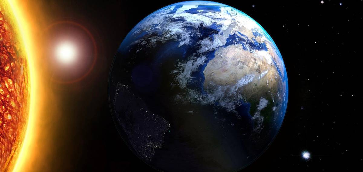 earth and sun water