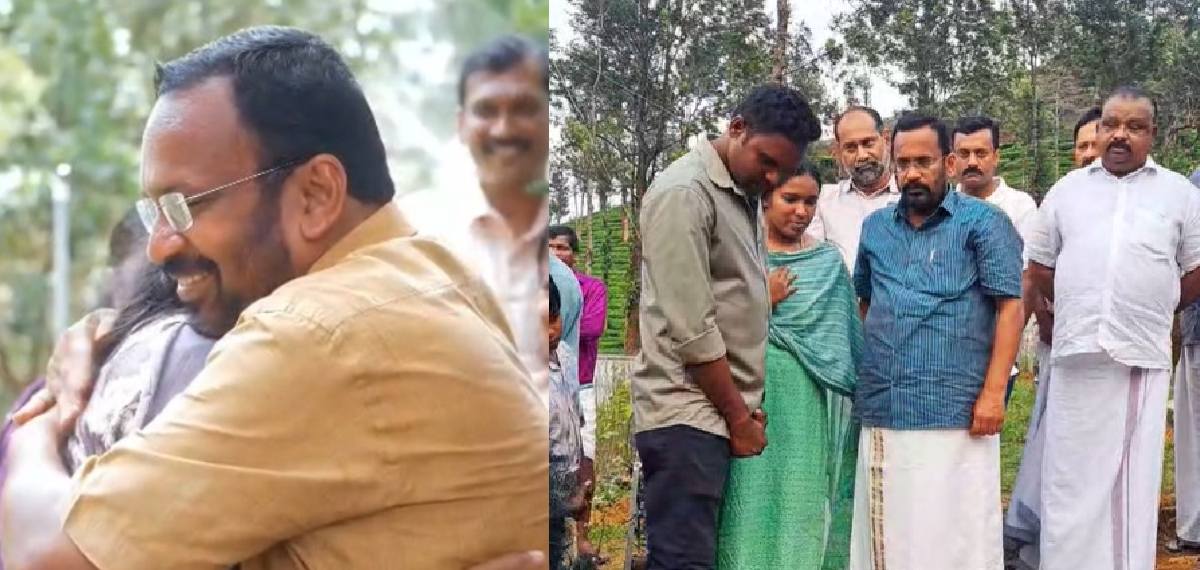 ആ വാക്ക് പാലിച്ചു; സയനയുടെ മക്കള് അന്ത്യവിശ്രമം കൊള്ളുന്ന പുത്തുമലയില് എത്തി കെ രാജന്