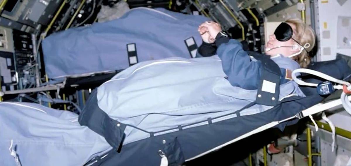 How do astronauts sleep