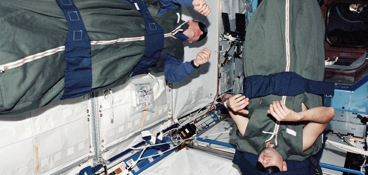 How do astronauts sleep