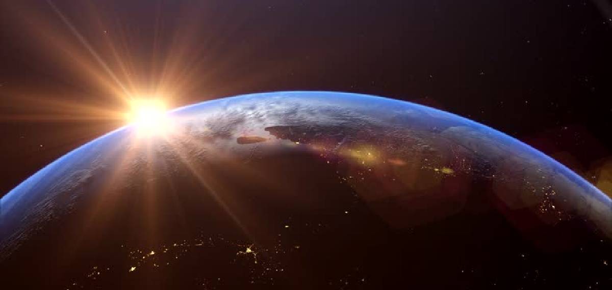  sunrise and sunset look like in space