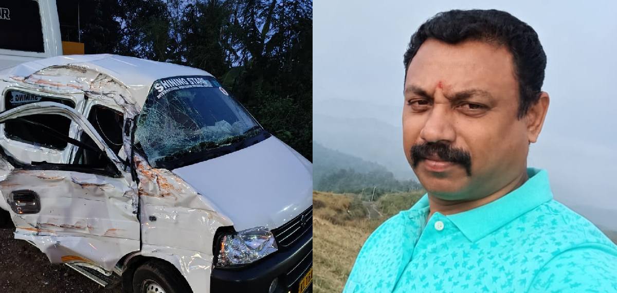 ആറ്റിങ്ങല് ദേശീയപാതയില് വാഹനാപകടം; സ്കൂള് വാൻ ഡ്രൈവര്ക്ക് ദാരുണാന്ത്യം
