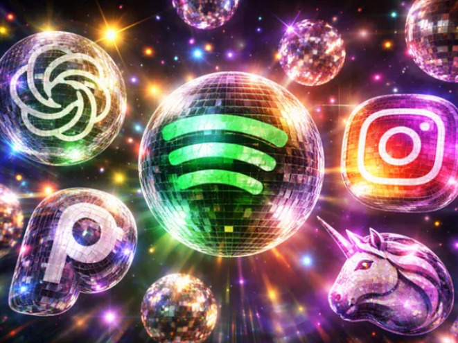 Disco-ball logos