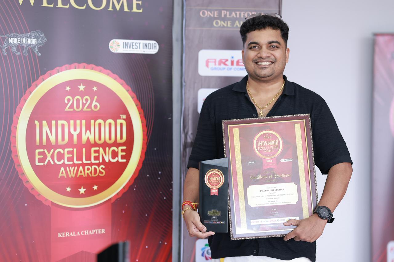'ഇൻഡിവുഡ് എക്സലൻസ് അവാർഡ് 2026' പ്രതീഷ് ശേഖറിന്