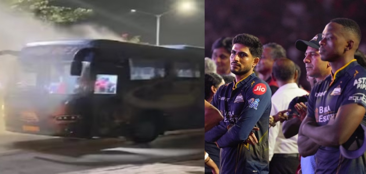 ഫൈനൽ കഴിഞ്ഞ് മടങ്ങവേ ഗുജറാത്ത് ടൈറ്റന്സ് സഞ്ചരിച്ച ബസിൽ പുക; കളിക്കാരും ജീവനക്കാരും സുരക്ഷിതര്