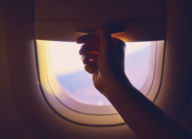 Window shades in Flight