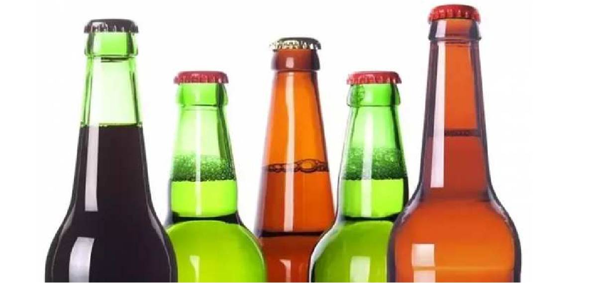 BEER BOTTLE BROWN AND GREEN COLOUR