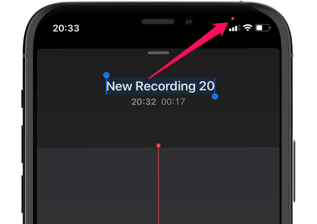 green and orange dots in iphone screen