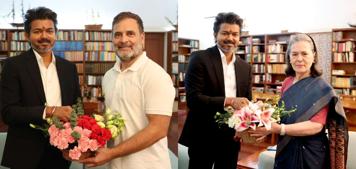 വിജയ് ഡല്ഹിയില്; സോണിയയുമായും രാഹുലുമായും കൂടിക്കാഴ്ച നടത്തി; സിപിഐ ആസ്ഥാനത്തും എത്തി