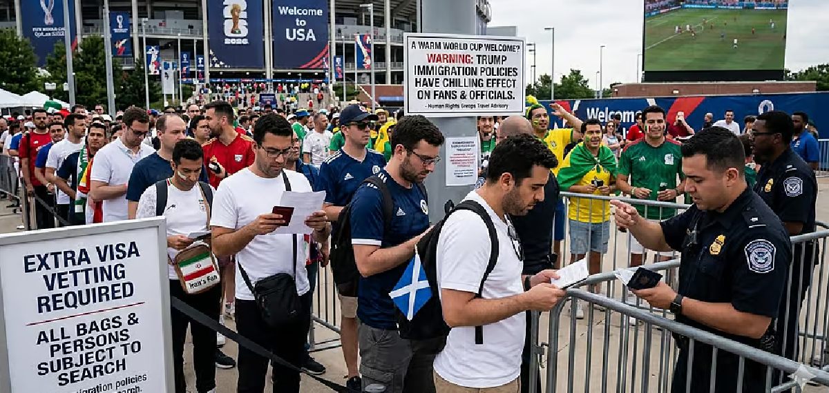 President Trump's strict border policies are clashing with the 2026 FIFA World Cup, restricting entry for numerous participating teams, officials, and fans.