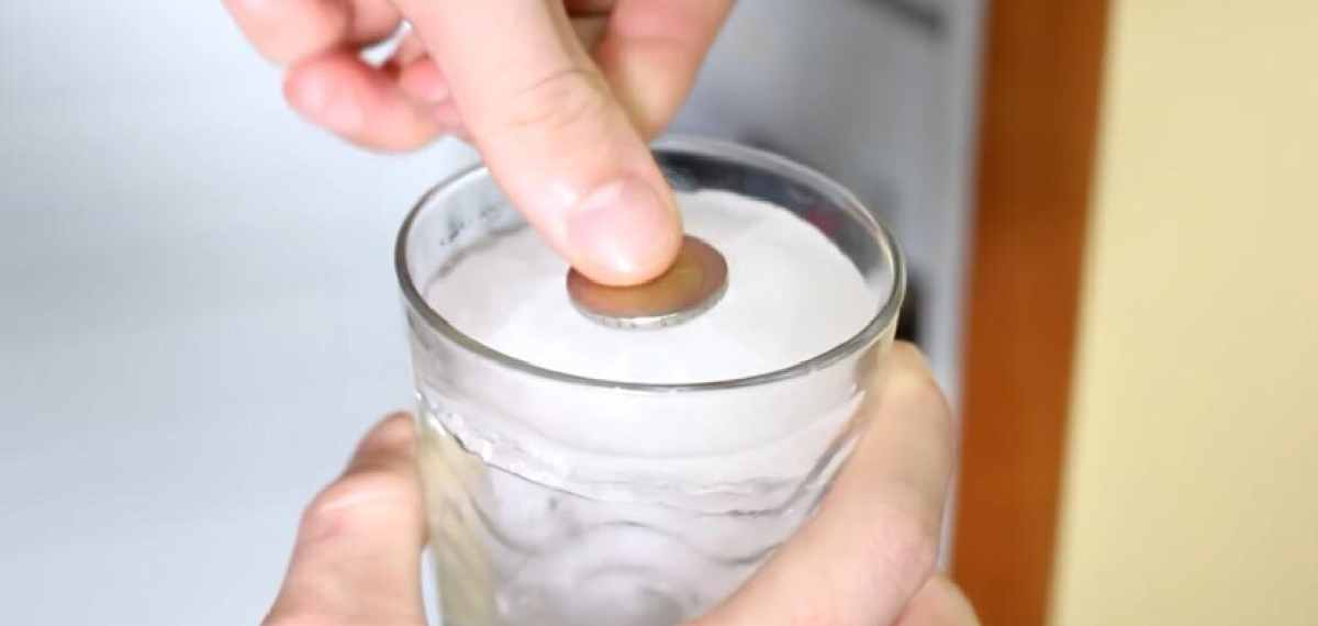 put a coin in the fridge