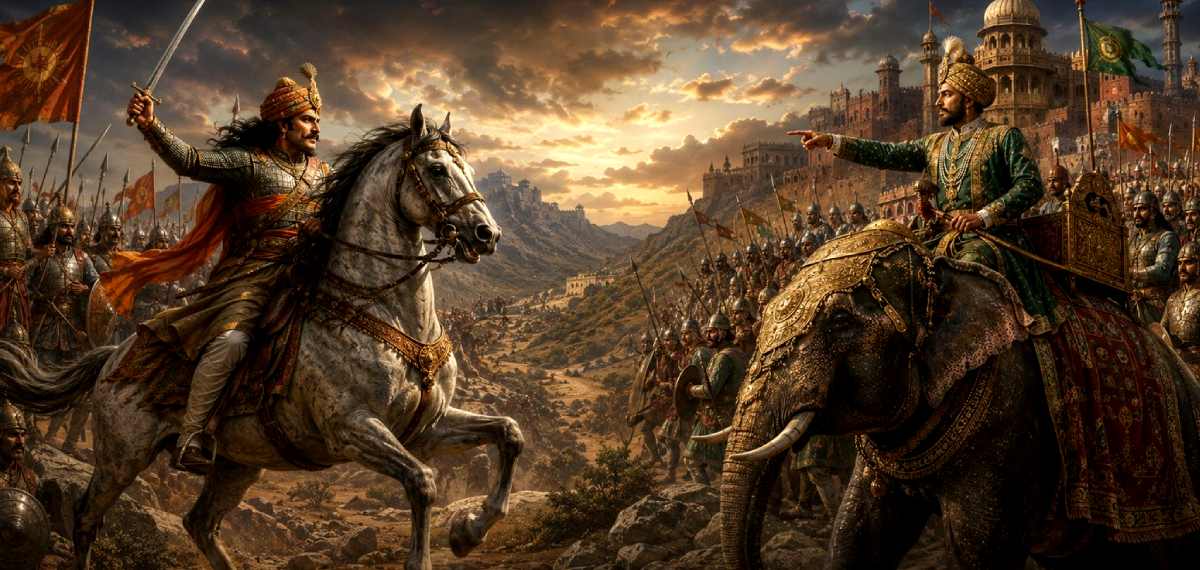 The conflict between Mughal Emperor Akbar and Maharana Pratap of Mewar was a legendary 16th-century clash of ideologies. While Akbar sought to consolidate all Rajput states under his empire, Pratap fiercely refused to surrender his sovereignty and honor.