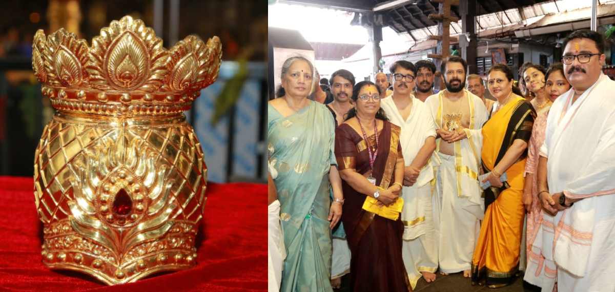 ഗുരുവായൂർ ക്ഷേത്രത്തിൽ 37 പവന്റെ സ്വര്‍ണ കിരീടം വഴിപാടായി സമര്‍പ്പിച്ച് തിരുപ്പൂരില്‍ നിന്നുള്ള വ്യവസായി