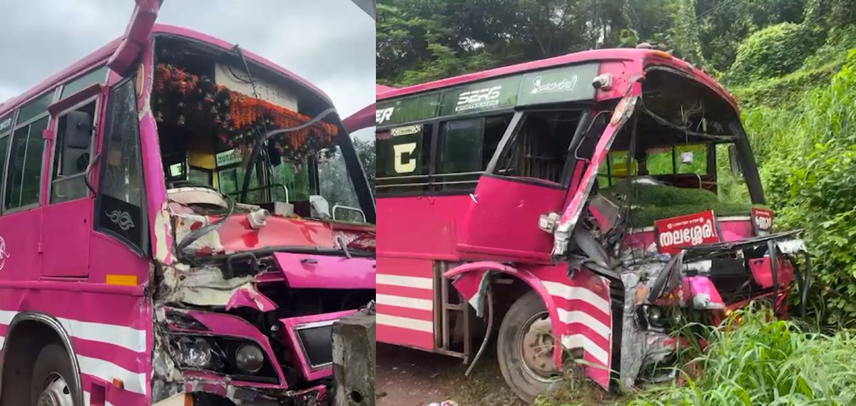 കണ്ണൂര്‍ തളിപ്പറമ്പില്‍ സ്വകാര്യ ബസുകള്‍ തമ്മില്‍ കൂട്ടിയിടിച്ചു; പത്ത് യാത്രക്കാര്‍ക്ക് പരിക്ക്