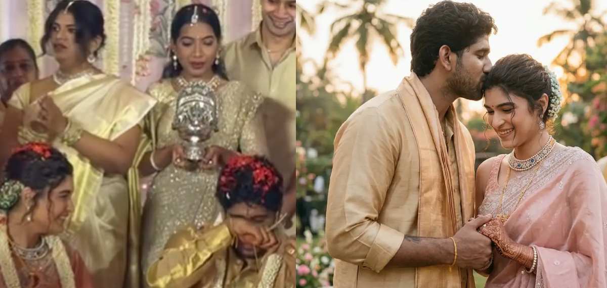 'താലി കൈ പിടിച്ച് വരന്‍ കരയുന്നു'; ഖുശ്ബുവിന്റെ മകളുടെ വിവാഹ വീഡിയോ വൈറലാകുന്നു