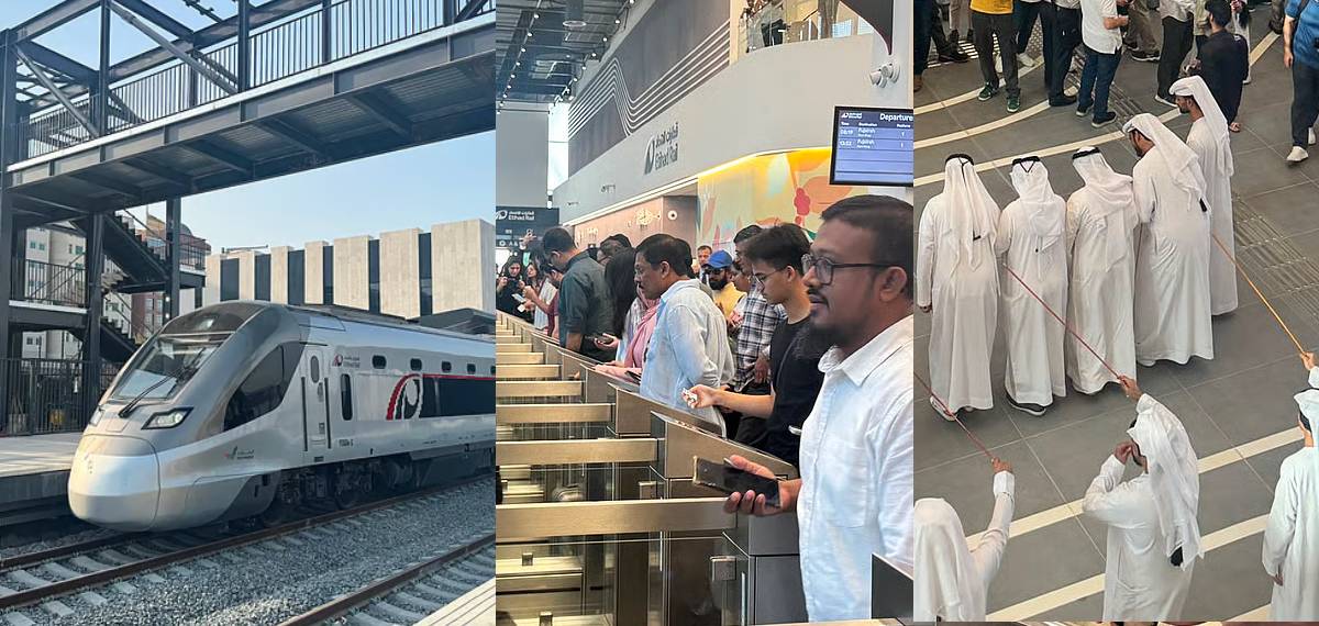 യുഎഇ ചരിത്രത്തിലേക്ക് കുതിച്ചു കയറി 'ഇത്തിഹാദ് റെയില്‍'; പ്രവര്‍ത്തനം ആരംഭിച്ചു
