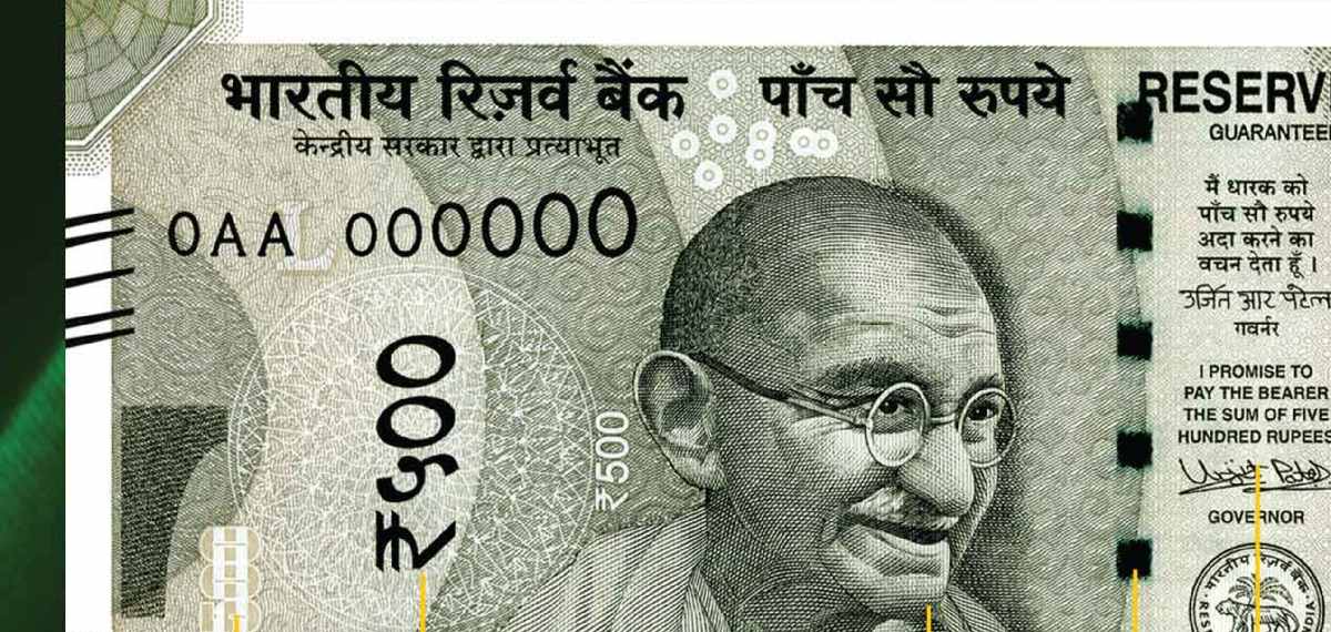  identify a fake ₹500 note