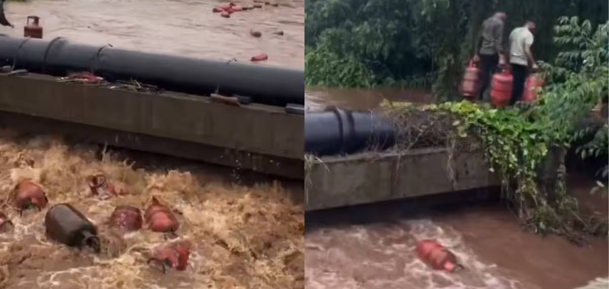 മഹാരാഷ്ട്രയിൽ കനത്ത മഴയില്‍ എല്‍പിജി ബോട്ടിലിംഗ് പ്ലാന്റില്‍ വെളളം കയറി; ഒഴുകിപ്പോയത് 3,000 സിലിണ്ടറുകള്‍