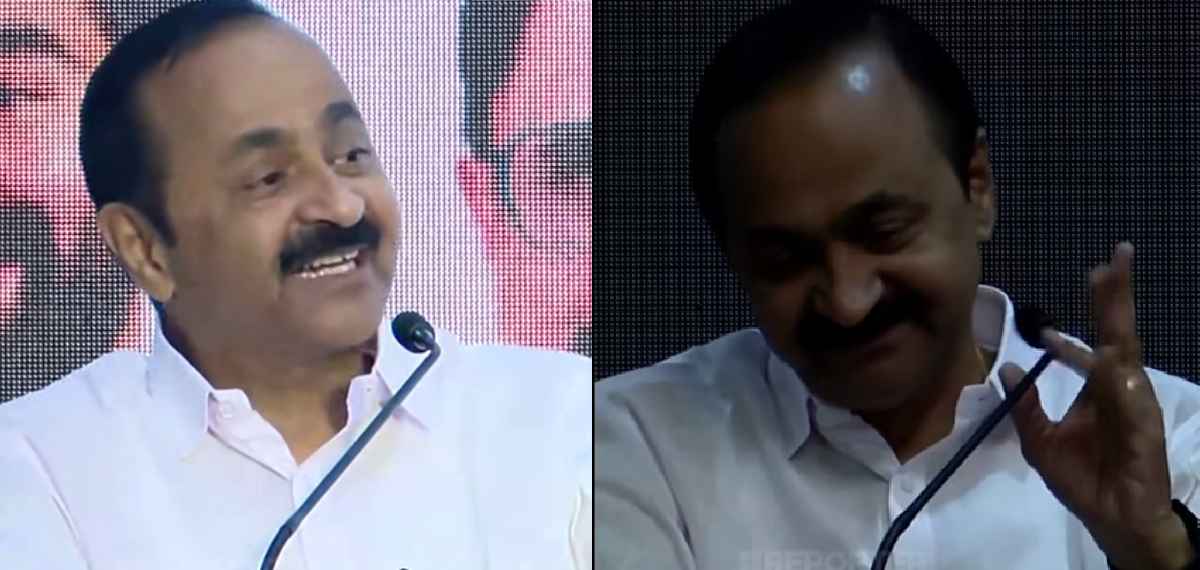 പവര്കട്ടില് പെട്ട് മുഖ്യമന്ത്രി; വി ഡി സതീശന് വേദിയില് സംസാരിക്കുന്നതിനിടെ വൈദ്യുതി തടസ്സം; വീഡിയോ