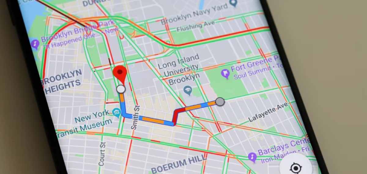 blue line on Google Maps