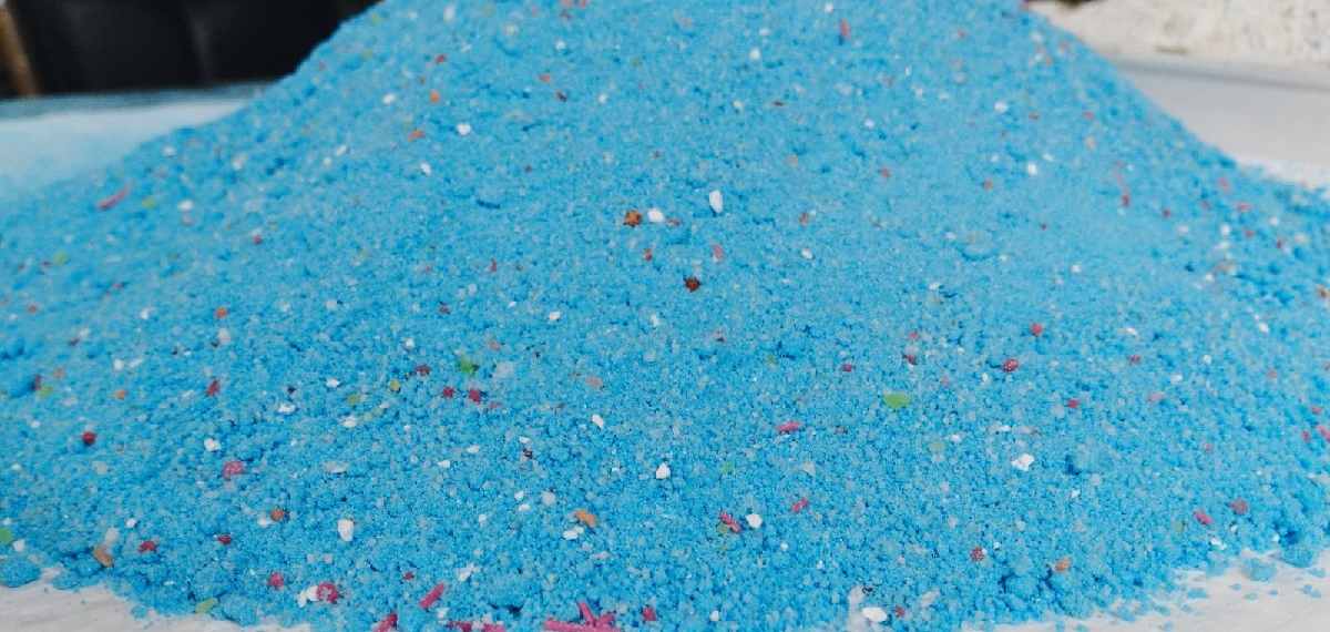 detergent in blue