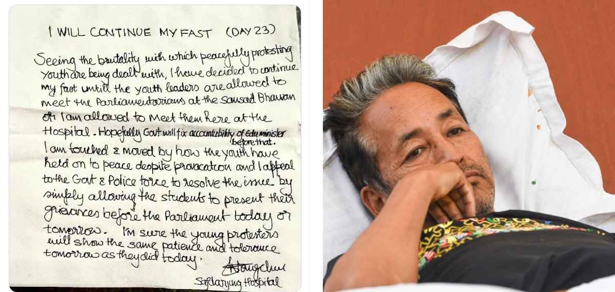 'വിദ്യാര്ത്ഥി നേതാക്കള് പാര്ലമെൻ്റ് അംഗങ്ങളെ കാണുന്നത് വരെ നിരാഹാര സമരം തുടരും'; സോനം വാങ്ചുക്ക്