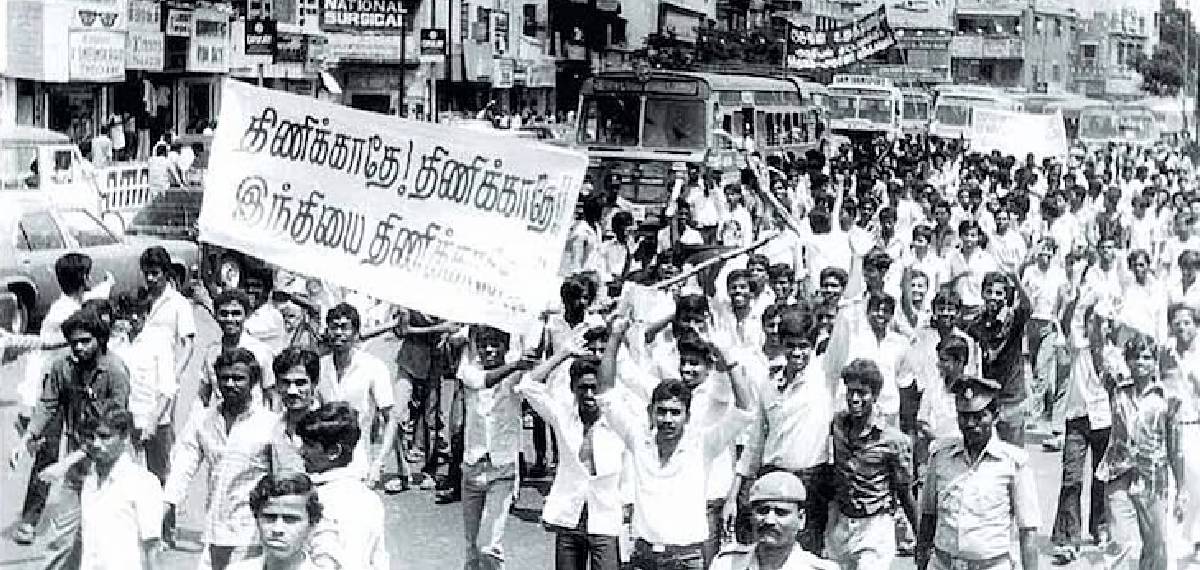 The history of anti-Hindi imposition movements in Tamil Nadu