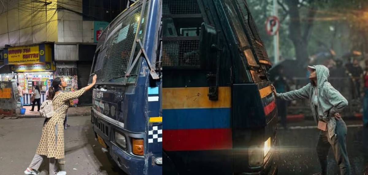 പൊലീസ് വാൻ തടയുന്ന ചിത്രം പുനരാവിഷ്കരിച്ച് നവ്യാ നായര്; നിമിഷങ്ങള്ക്കകം പിന്വലിച്ചു
