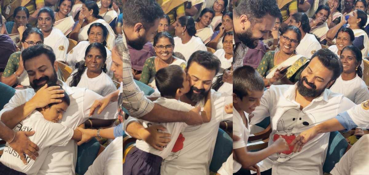കുഞ്ചാക്കോ ബോബന്റെ കവിളത്ത് ഉമ്മകളുമായി ഒരു ബാലന്