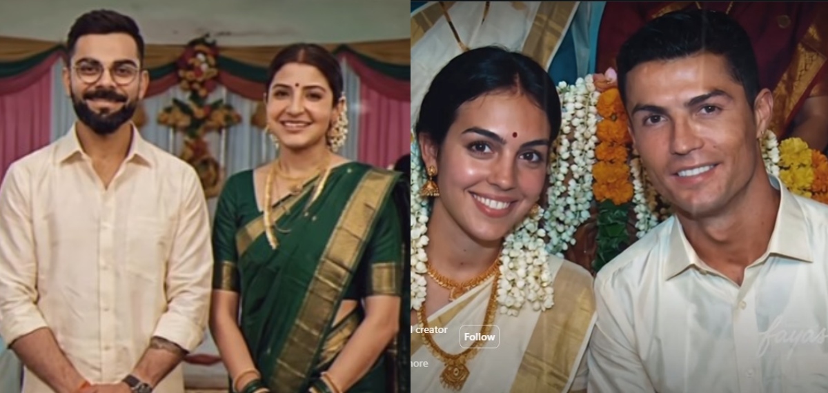 മുണ്ടുടുത്ത് മെസ്സിയും മലിംഗയും; സമൂഹമാധ്യമത്തിൽ തരംഗമായി എഐ താര വിവാഹങ്ങൾ