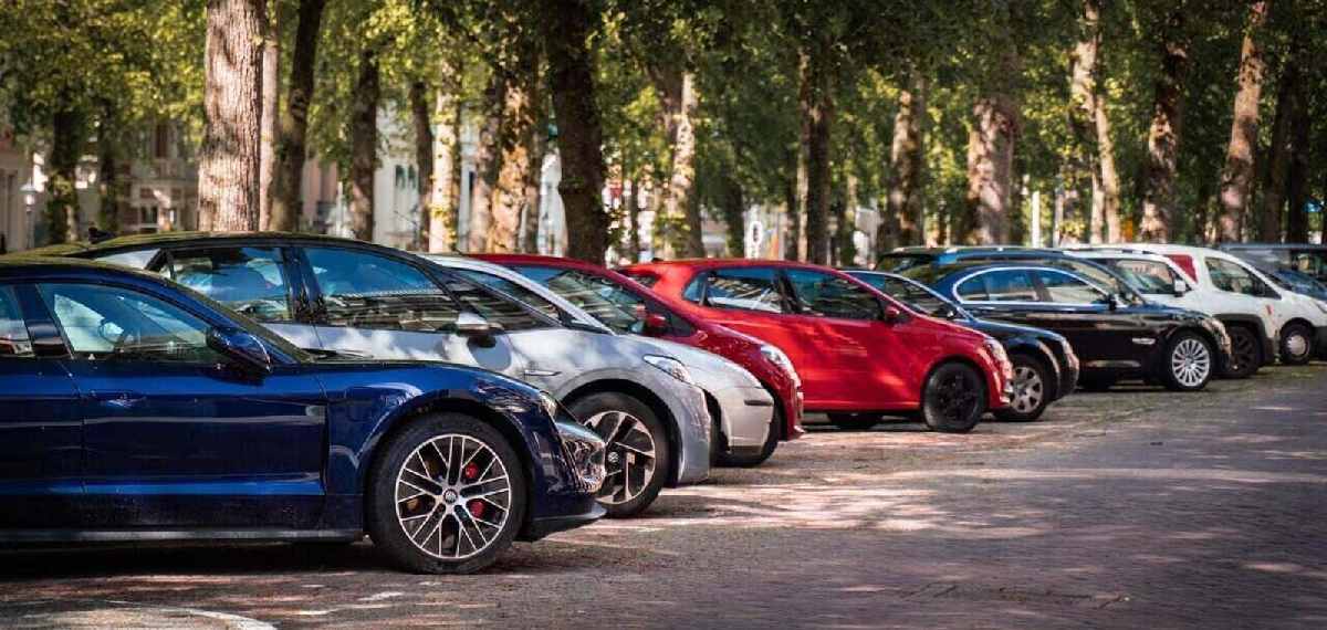 cars are left parked without being used